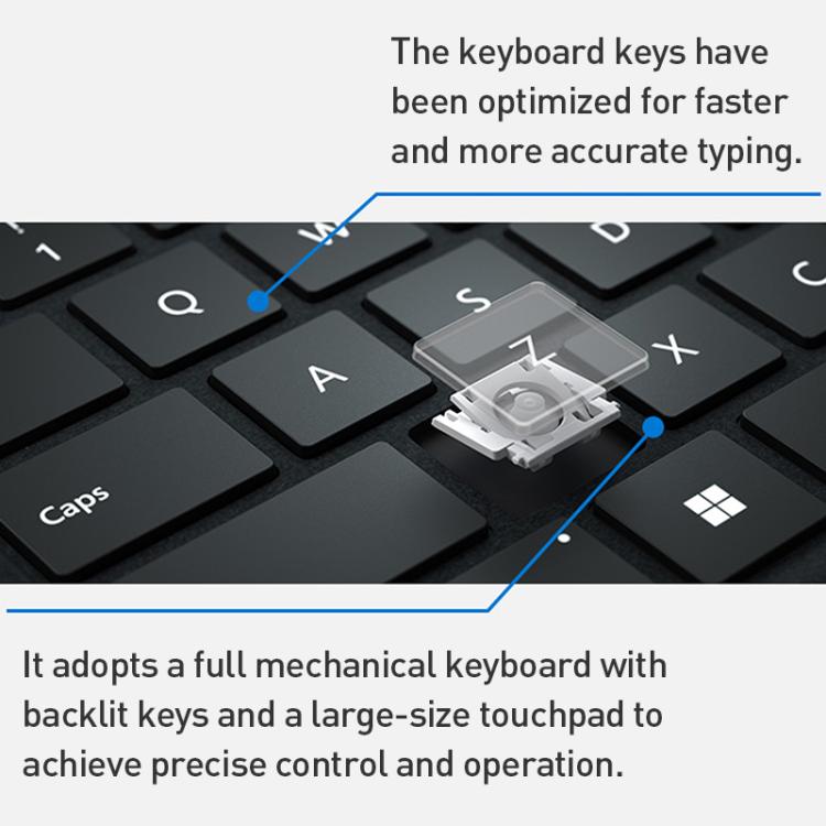 For MicroSoft Surface Pro 9 / 8 / X Magnetic Touch Backlit Bluetooth Keyboard With Pen Slot and Stylus Pen