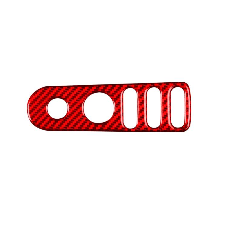 Carbon Fiber Car Rear Mirror Adjustment Switch Frame Decorative Sticker for SEAT Leon 2005-2012, Left and Right Driver