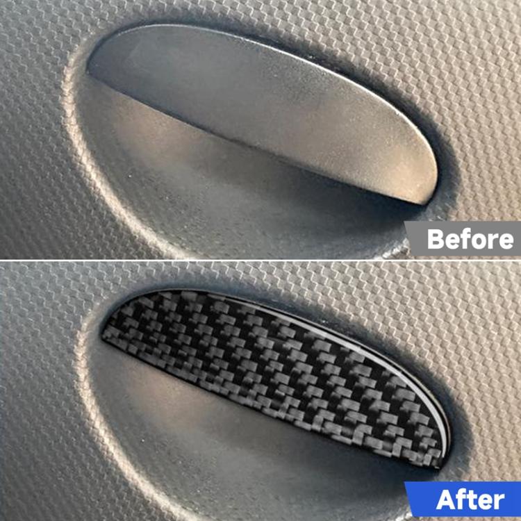 Carbon Fiber Car Passenger Seat Storage Box Handle Decorative Sticker for SEAT Leon 2005-2012, Left and Right Driver