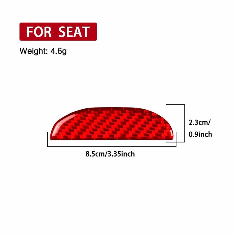 Carbon Fiber Car Passenger Seat Storage Box Handle Decorative Sticker for SEAT Leon 2005-2012, Left and Right Driver