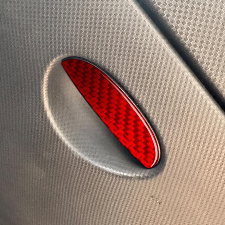 Carbon Fiber Car Passenger Seat Storage Box Handle Decorative Sticker for SEAT Leon 2005-2012, Left and Right Driver