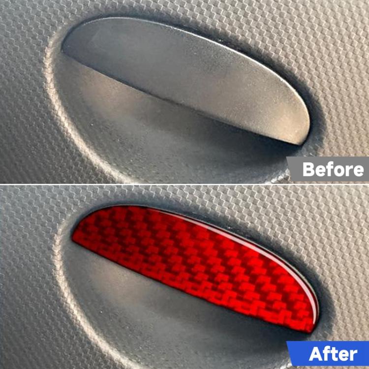 Carbon Fiber Car Passenger Seat Storage Box Handle Decorative Sticker for SEAT Leon 2005-2012, Left and Right Driver