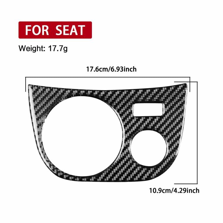 Carbon Fiber Car Water Cup Panel Decorative Sticker for SEAT Leon 2005-2012, Right Driver