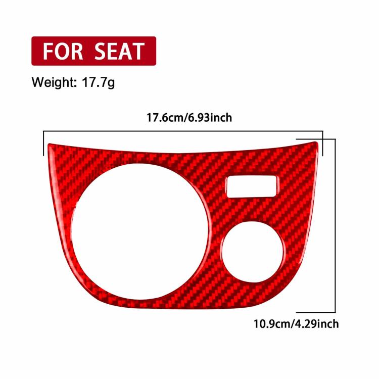 Carbon Fiber Car Water Cup Panel Decorative Sticker for SEAT Leon 2005-2012, Right Driver