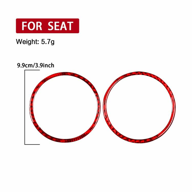 2pcs/Set Carbon Fiber Car AC Two Sides Air Outlet Decorative Sticker for SEAT Leon 2005-2012, Left and Right Driver