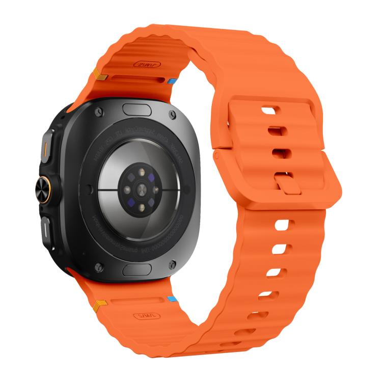 For Samsung Galaxy Watch Ultra 47mm / Ultra 2025 xDfind Wave Stitching Silicone Watch Band