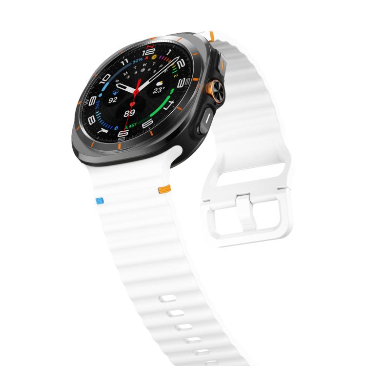 For Samsung Galaxy Watch Ultra 47mm / Ultra 2025 xDfind Wave Stitching Silicone Watch Band