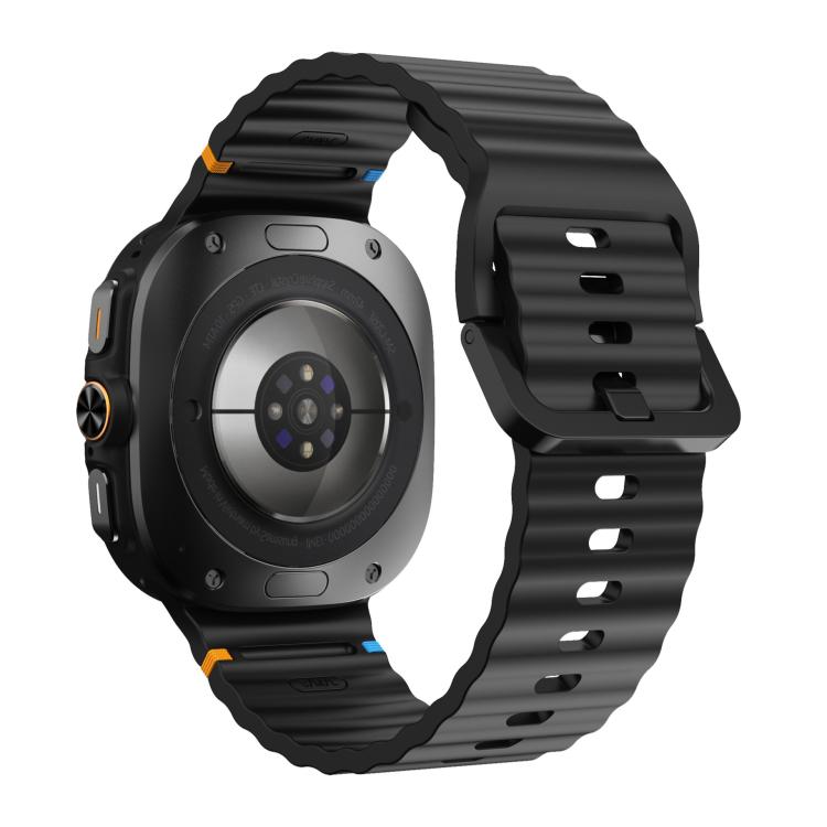 For Samsung Galaxy Watch Ultra 47mm / Ultra 2025 xDfind Wave Stitching Silicone Watch Band