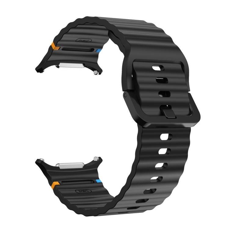 For Samsung Galaxy Watch Ultra 47mm / Ultra 2025 xDfind Wave Stitching Silicone Watch Band