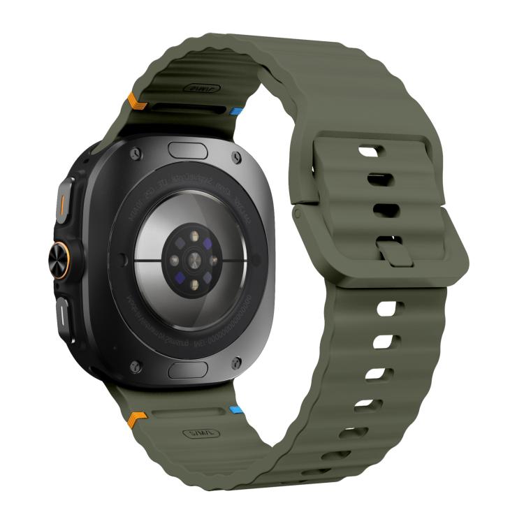 For Samsung Galaxy Watch Ultra 47mm / Ultra 2025 xDfind Wave Stitching Silicone Watch Band