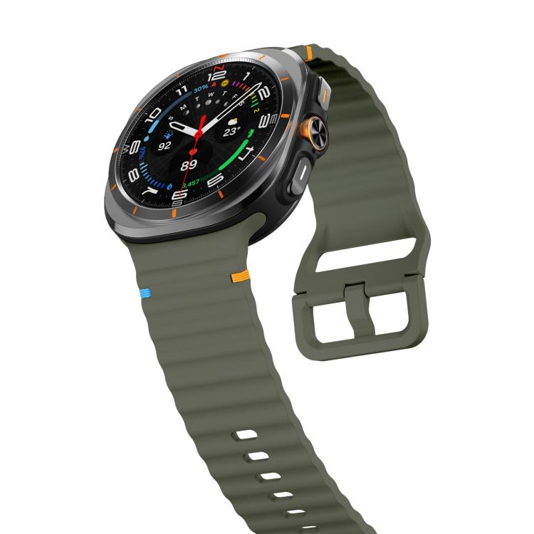 For Samsung Galaxy Watch Ultra 47mm / Ultra 2025 xDfind Wave Stitching Silicone Watch Band