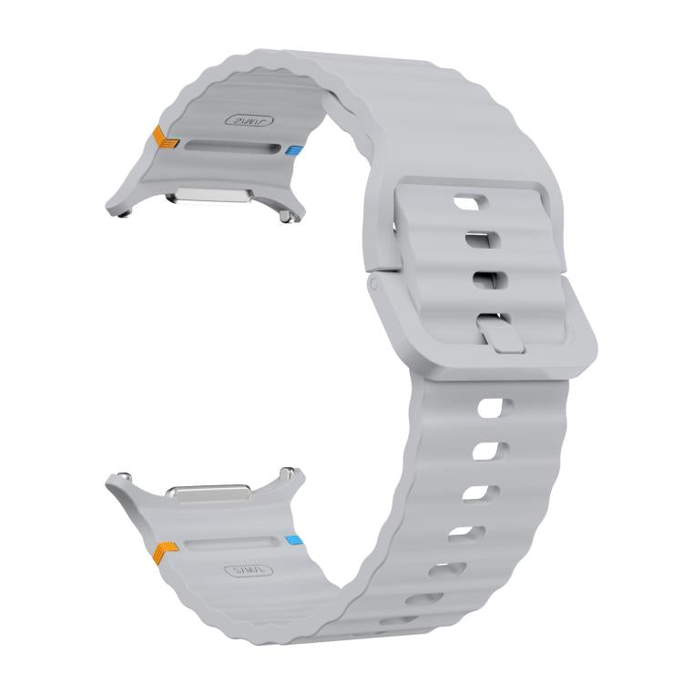 For Samsung Galaxy Watch Ultra 47mm / Ultra 2025 xDfind Wave Stitching Silicone Watch Band