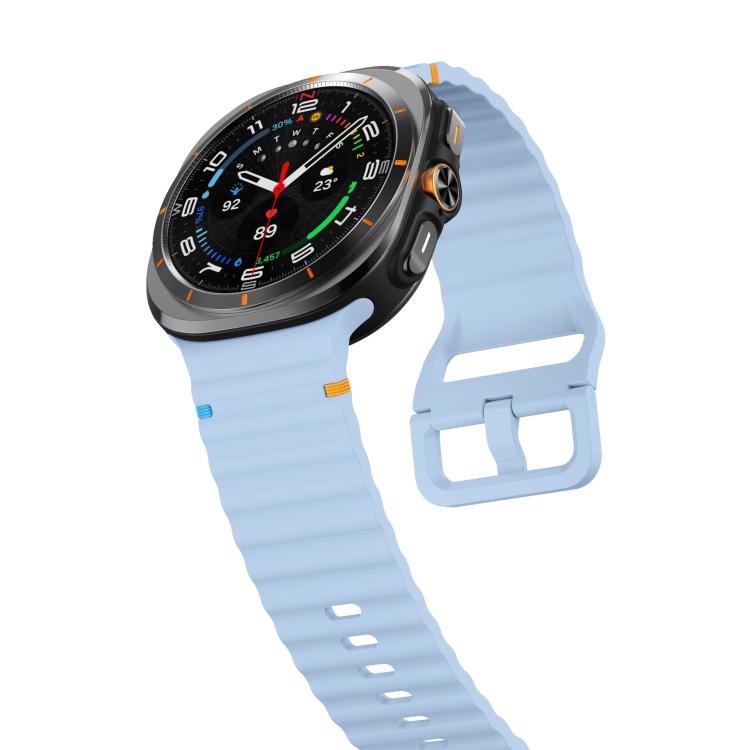 For Samsung Galaxy Watch Ultra 47mm / Ultra 2025 xDfind Wave Stitching Silicone Watch Band