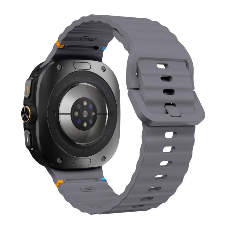 For Samsung Galaxy Watch Ultra 47mm / Ultra 2025 xDfind Wave Stitching Silicone Watch Band
