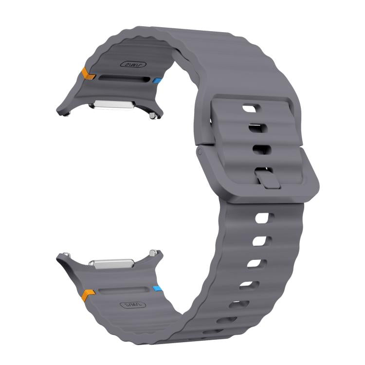 For Samsung Galaxy Watch Ultra 47mm / Ultra 2025 xDfind Wave Stitching Silicone Watch Band