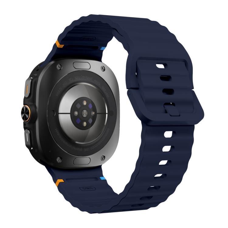 For Samsung Galaxy Watch Ultra 47mm / Ultra 2025 xDfind Wave Stitching Silicone Watch Band