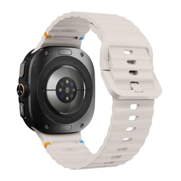 For Samsung Galaxy Watch Ultra 47mm / Ultra 2025 xDfind Wave Stitching Silicone Watch Band