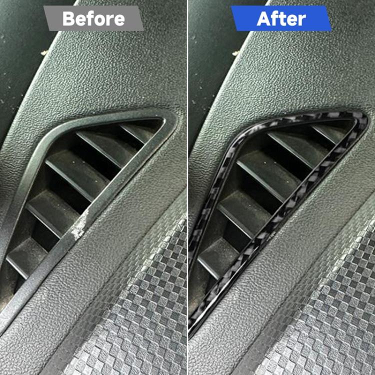 2pcs/Set Carbon Fiber Car Instrument Panel Air Outlet Decorative Sticker for SEAT Leon 2005-2012, Left and Right Driver