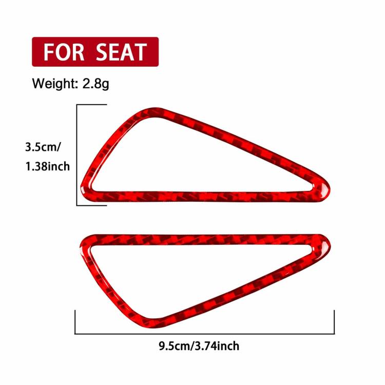 2pcs/Set Carbon Fiber Car Instrument Panel Air Outlet Decorative Sticker for SEAT Leon 2005-2012, Left and Right Driver
