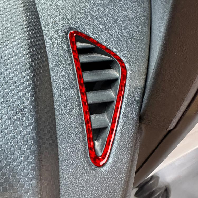 2pcs/Set Carbon Fiber Car Instrument Panel Air Outlet Decorative Sticker for SEAT Leon 2005-2012, Left and Right Driver