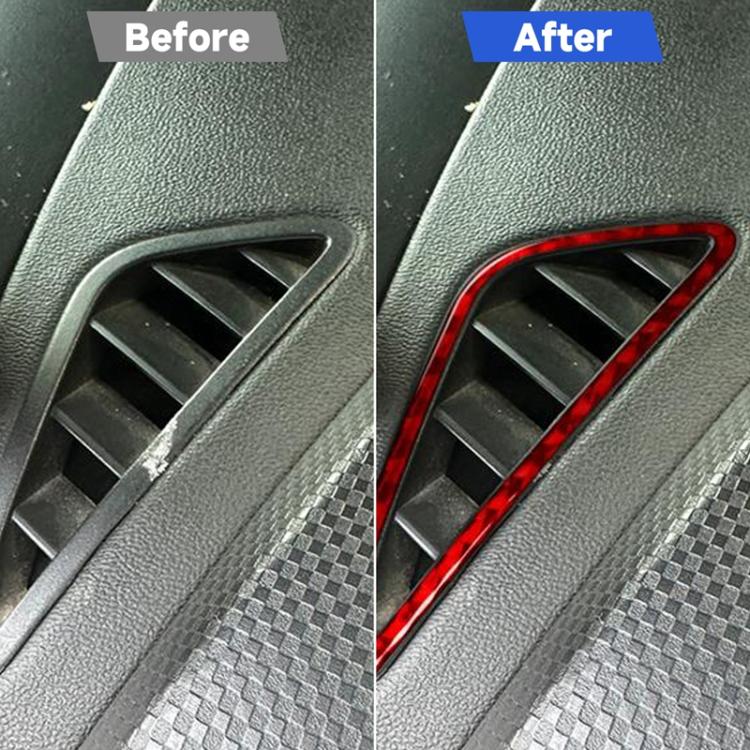 2pcs/Set Carbon Fiber Car Instrument Panel Air Outlet Decorative Sticker for SEAT Leon 2005-2012, Left and Right Driver