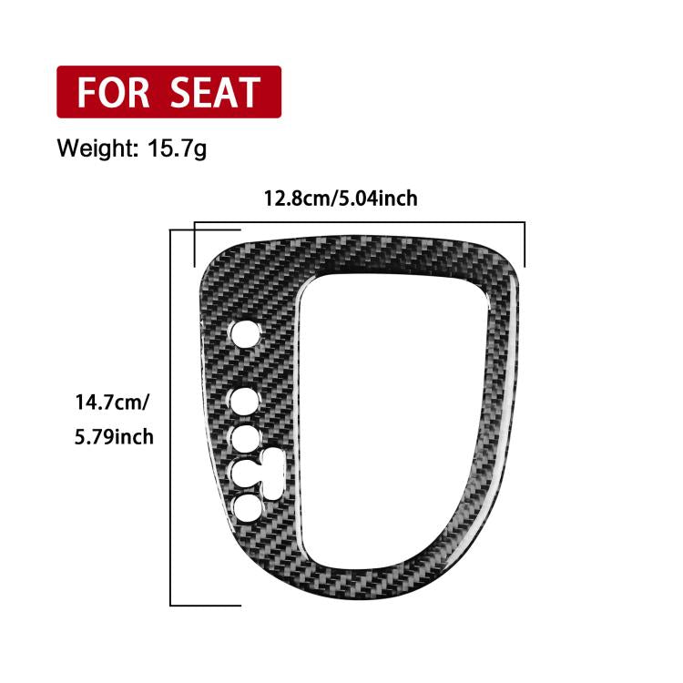 Carbon Fiber Car Gear Position Panel Decorative Sticker for SEAT Leon 2005-2012, Left Driver