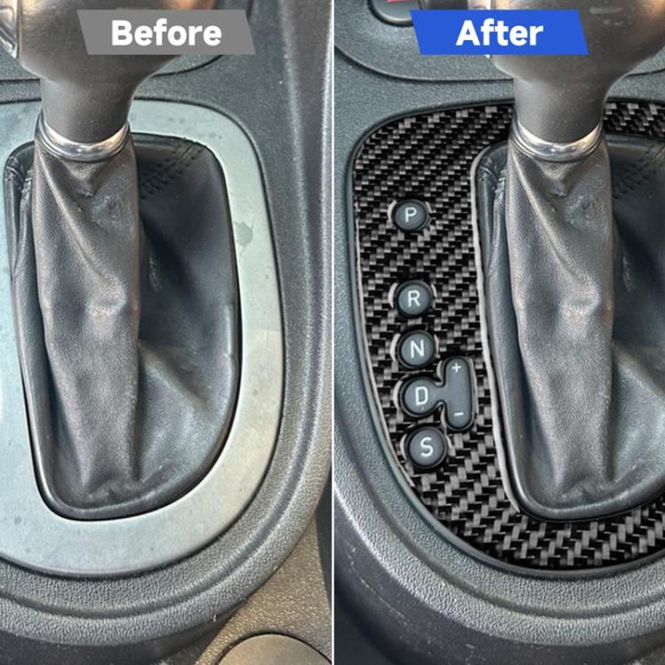Carbon Fiber Car Gear Position Panel Decorative Sticker for SEAT Leon 2005-2012, Left Driver