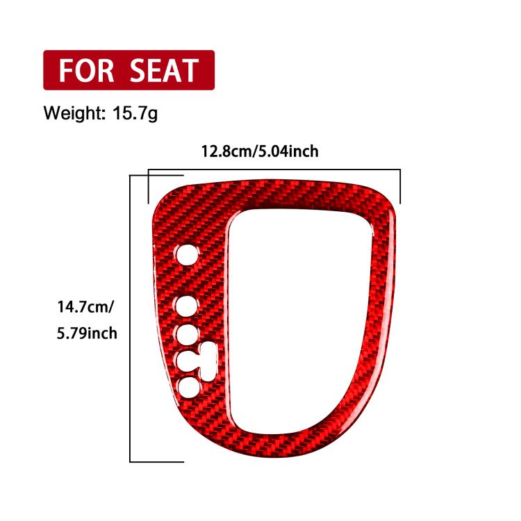 Carbon Fiber Car Gear Position Panel Decorative Sticker for SEAT Leon 2005-2012, Left Driver