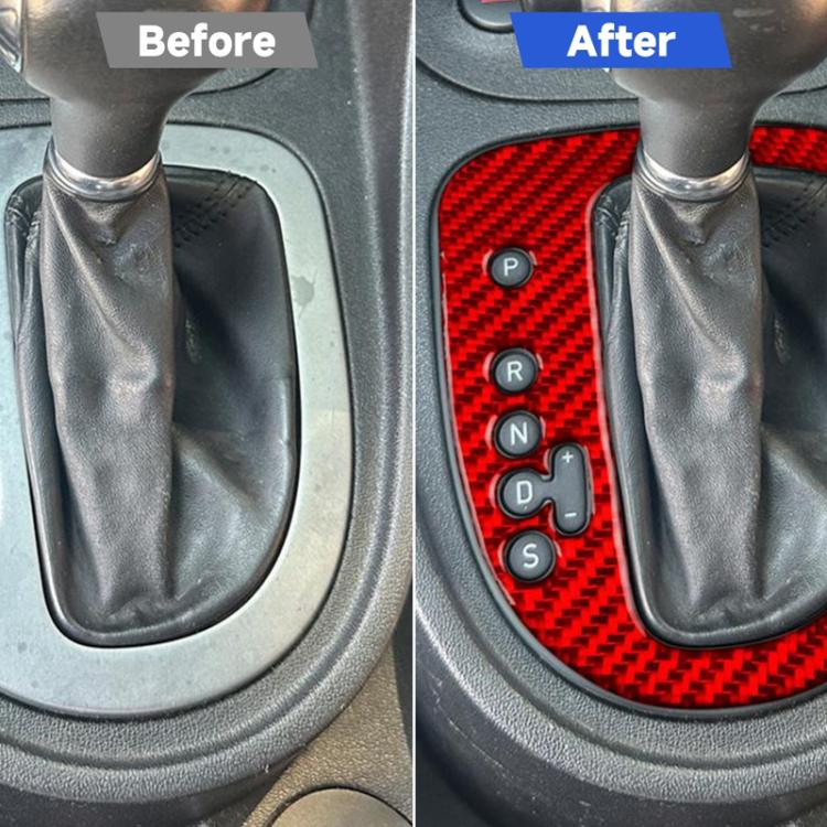 Carbon Fiber Car Gear Position Panel Decorative Sticker for SEAT Leon 2005-2012, Left Driver