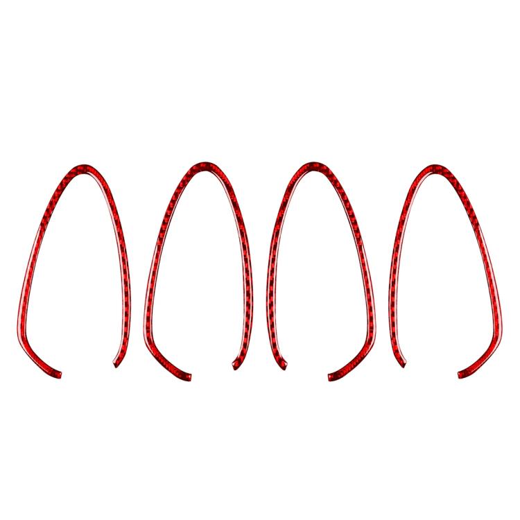 4pcs/Set Carbon Fiber Car Inner Door Handle Panel Decorative Sticker for SEAT Leon 2005-2012, Left and Right Driver