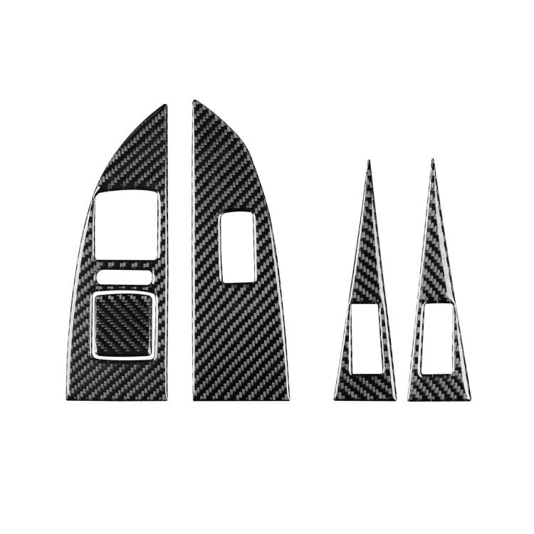 5pcs/Set Carbon Fiber Car Lifting Panel Decorative Sticker for SEAT Leon 2005-2012, Left Driver