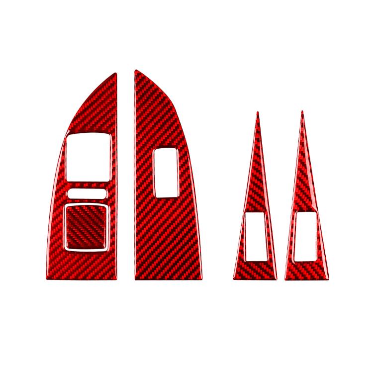 5pcs/Set Carbon Fiber Car Lifting Panel Decorative Sticker for SEAT Leon 2005-2012, Left Driver