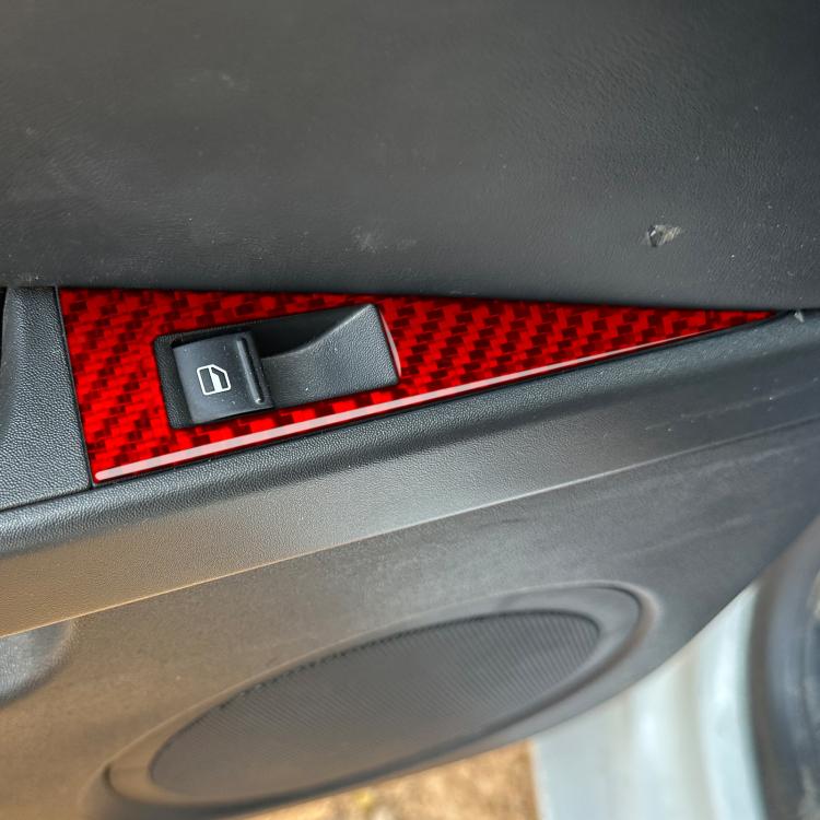 5pcs/Set Carbon Fiber Car Lifting Panel Decorative Sticker for SEAT Leon 2005-2012, Left Driver