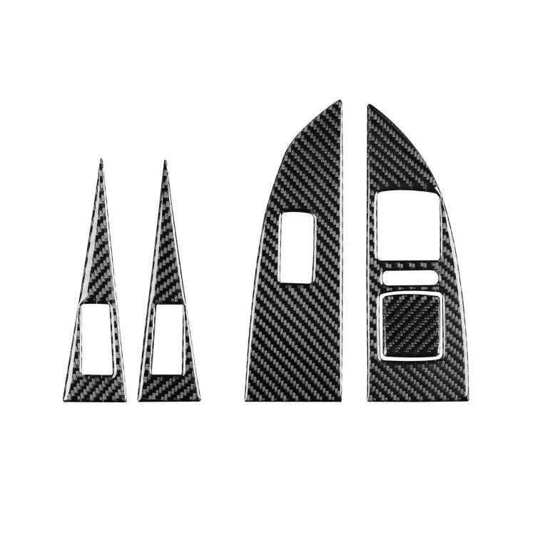 5pcs/Set Carbon Fiber Car Lifting Panel Decorative Sticker for SEAT Leon 2005-2012, Right Driver
