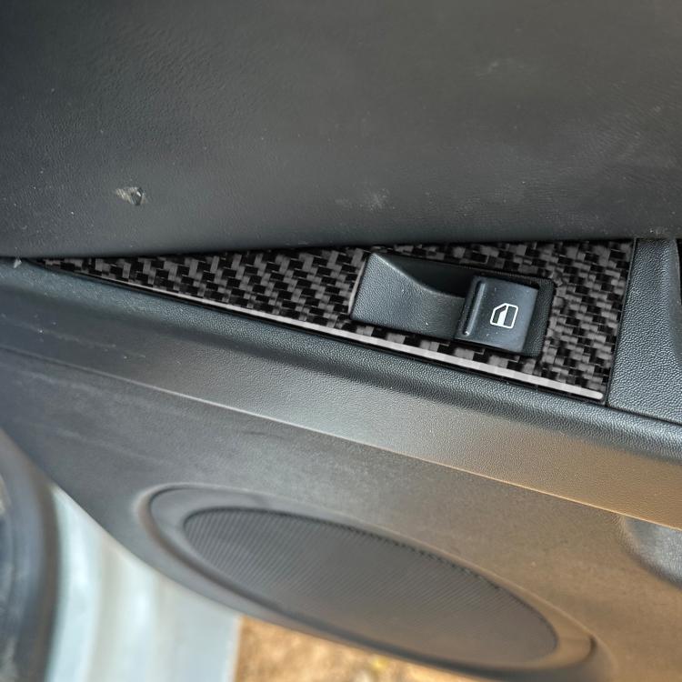 5pcs/Set Carbon Fiber Car Lifting Panel Decorative Sticker for SEAT Leon 2005-2012, Right Driver