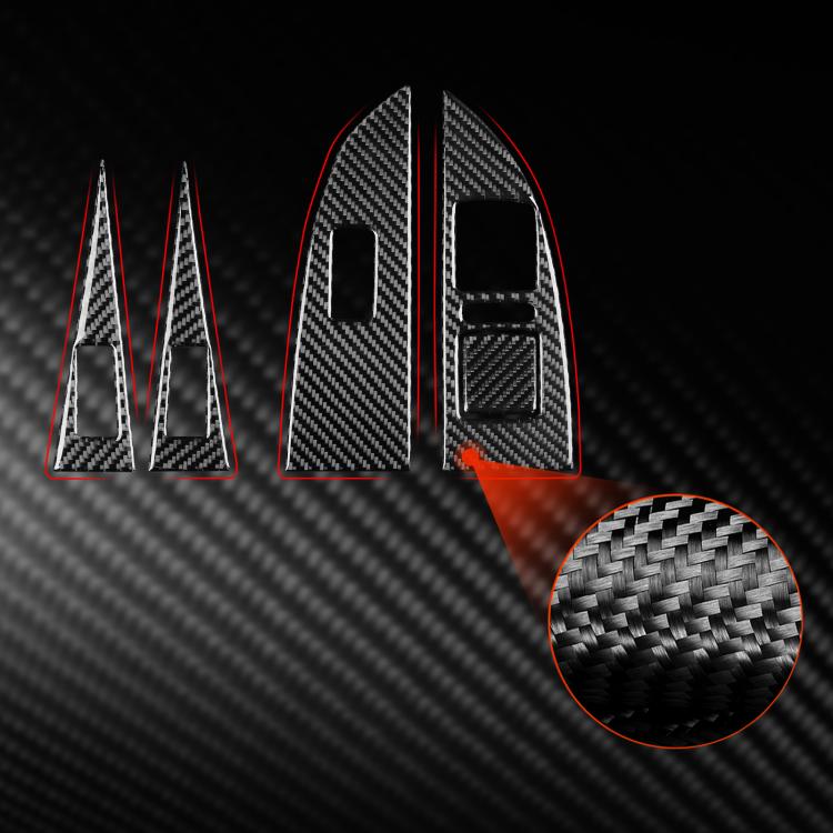 5pcs/Set Carbon Fiber Car Lifting Panel Decorative Sticker for SEAT Leon 2005-2012, Right Driver