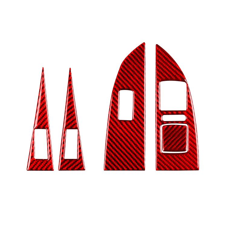 5pcs/Set Carbon Fiber Car Lifting Panel Decorative Sticker for SEAT Leon 2005-2012, Right Driver