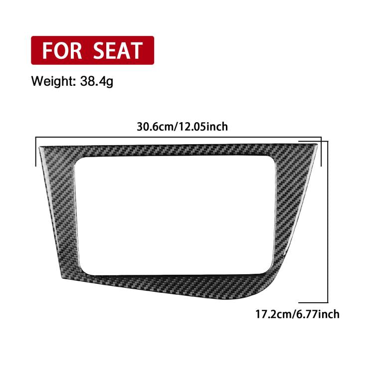 Carbon Fiber Car Center Console Panel Decorative Sticker for SEAT Leon 2005-2012, Left Driver