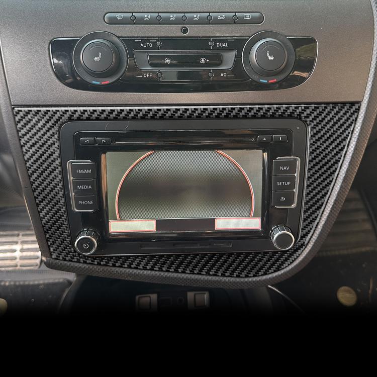 Carbon Fiber Car Center Console Panel Decorative Sticker for SEAT Leon 2005-2012, Left Driver