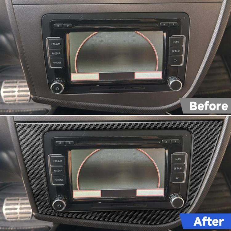 Carbon Fiber Car Center Console Panel Decorative Sticker for SEAT Leon 2005-2012, Left Driver