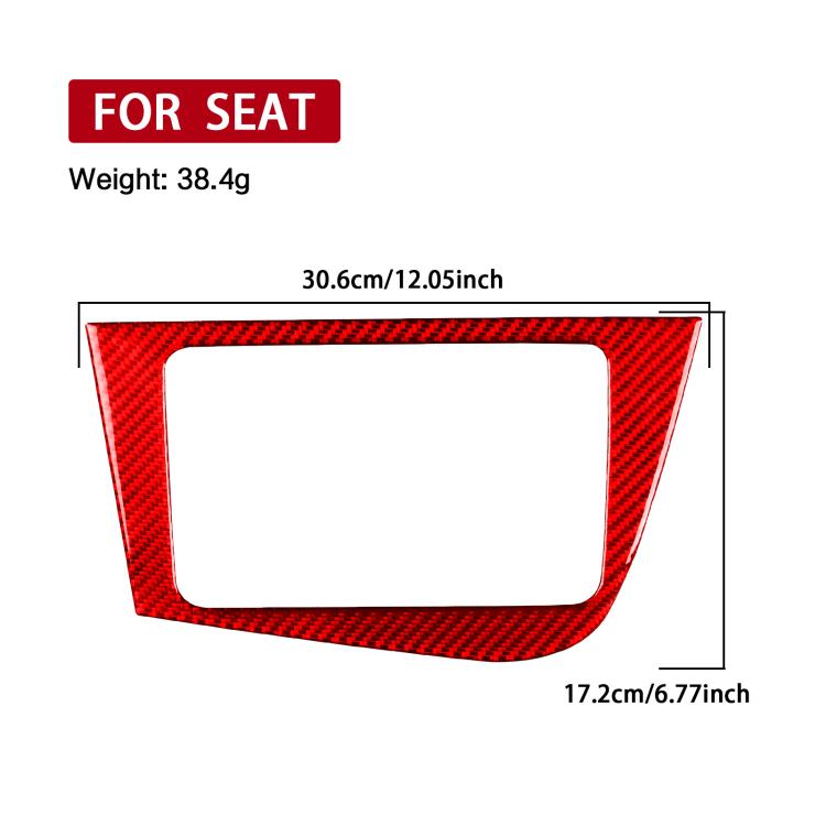 Carbon Fiber Car Center Console Panel Decorative Sticker for SEAT Leon 2005-2012, Left Driver