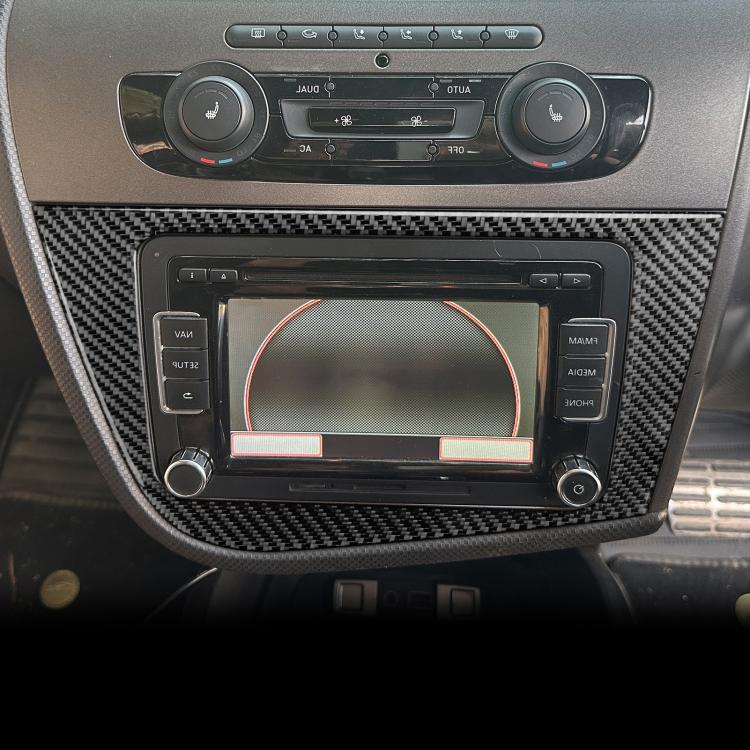 Carbon Fiber Car Center Console Panel Decorative Sticker for SEAT Leon 2005-2012, Right Driver
