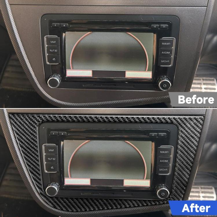 Carbon Fiber Car Center Console Panel Decorative Sticker for SEAT Leon 2005-2012, Right Driver