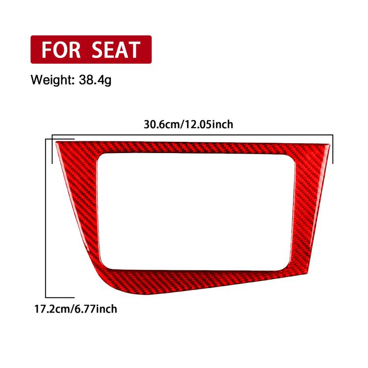 Carbon Fiber Car Center Console Panel Decorative Sticker for SEAT Leon 2005-2012, Right Driver