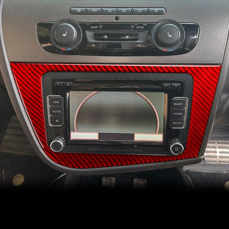 Carbon Fiber Car Center Console Panel Decorative Sticker for SEAT Leon 2005-2012, Right Driver