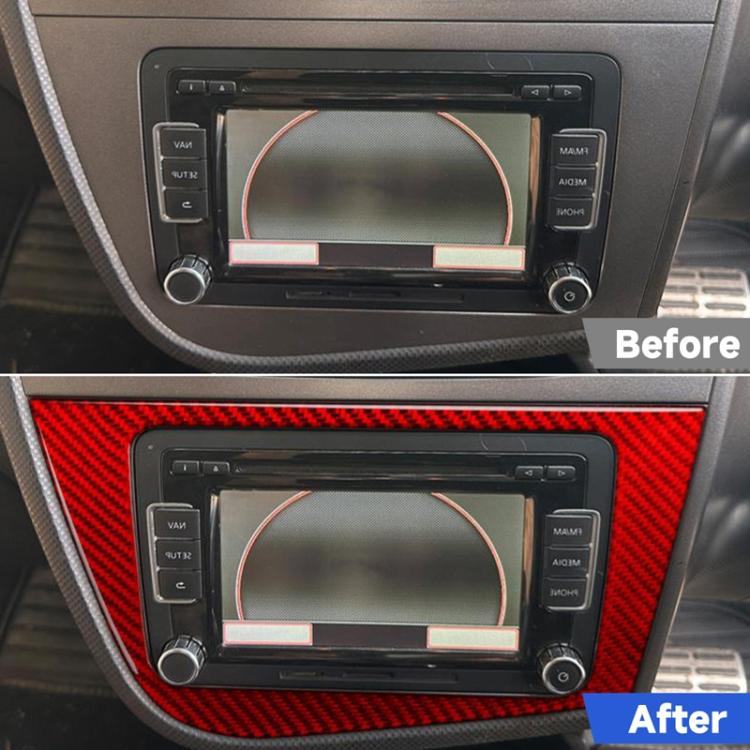 Carbon Fiber Car Center Console Panel Decorative Sticker for SEAT Leon 2005-2012, Right Driver
