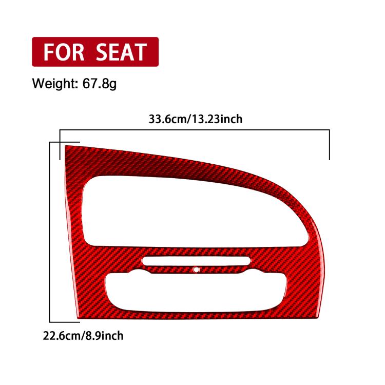 Carbon Fiber Car Center Console Air Conditioner Panel Decorative Sticker for SEAT Leon 2005-2012, Left Driver