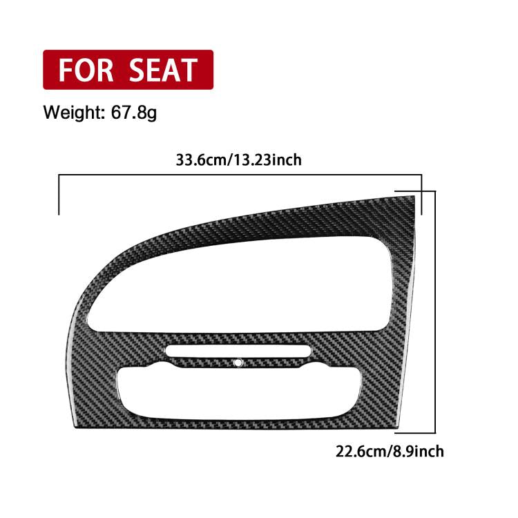 Carbon Fiber Car Center Console Air Conditioner Panel Decorative Sticker for SEAT Leon 2005-2012, Right Driver
