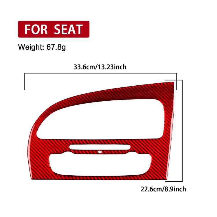 Carbon Fiber Car Center Console Air Conditioner Panel Decorative Sticker for SEAT Leon 2005-2012, Right Driver
