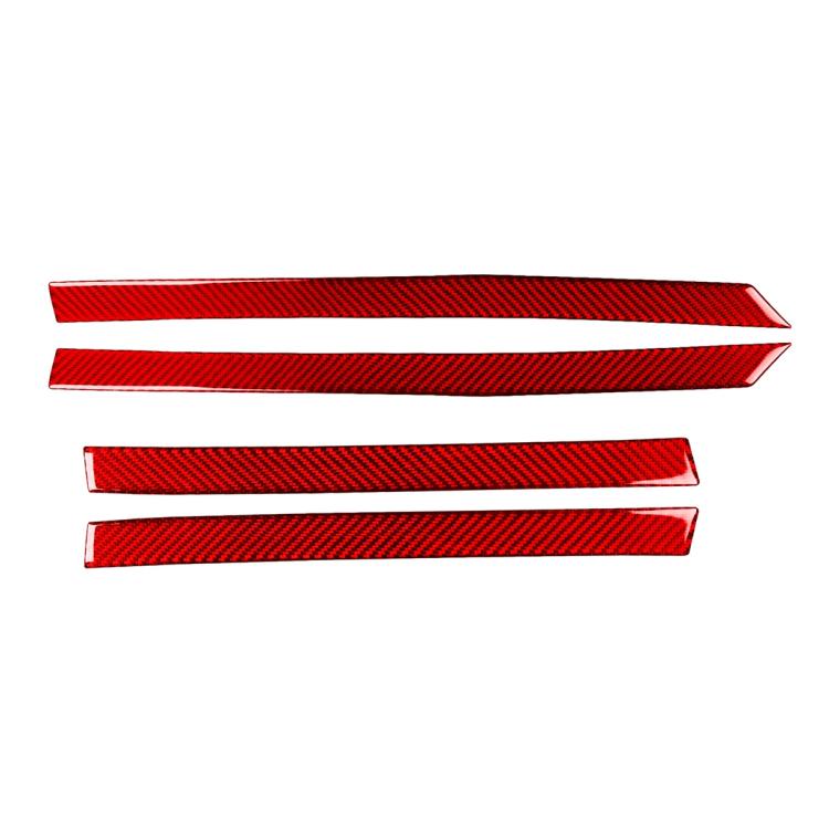 4pcs/Set Carbon Fiber Car Door Panel Decorative Sticker for SEAT Leon 2005-2012, Left and Right Driver